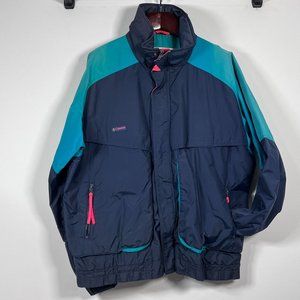 Columbia Powder Keg‎ VTG 90's Ski Snowboard Jacket Men XL Shell ONLY Retro Teal